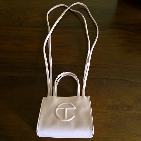 Telfar Small Shopping Bag Shoulder Crossbody Bag Pink Bubblegum - Picture 12 of 16